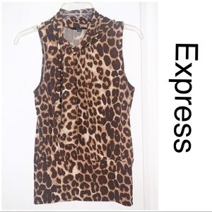 Express | Animal Print Sleeveless Blouse